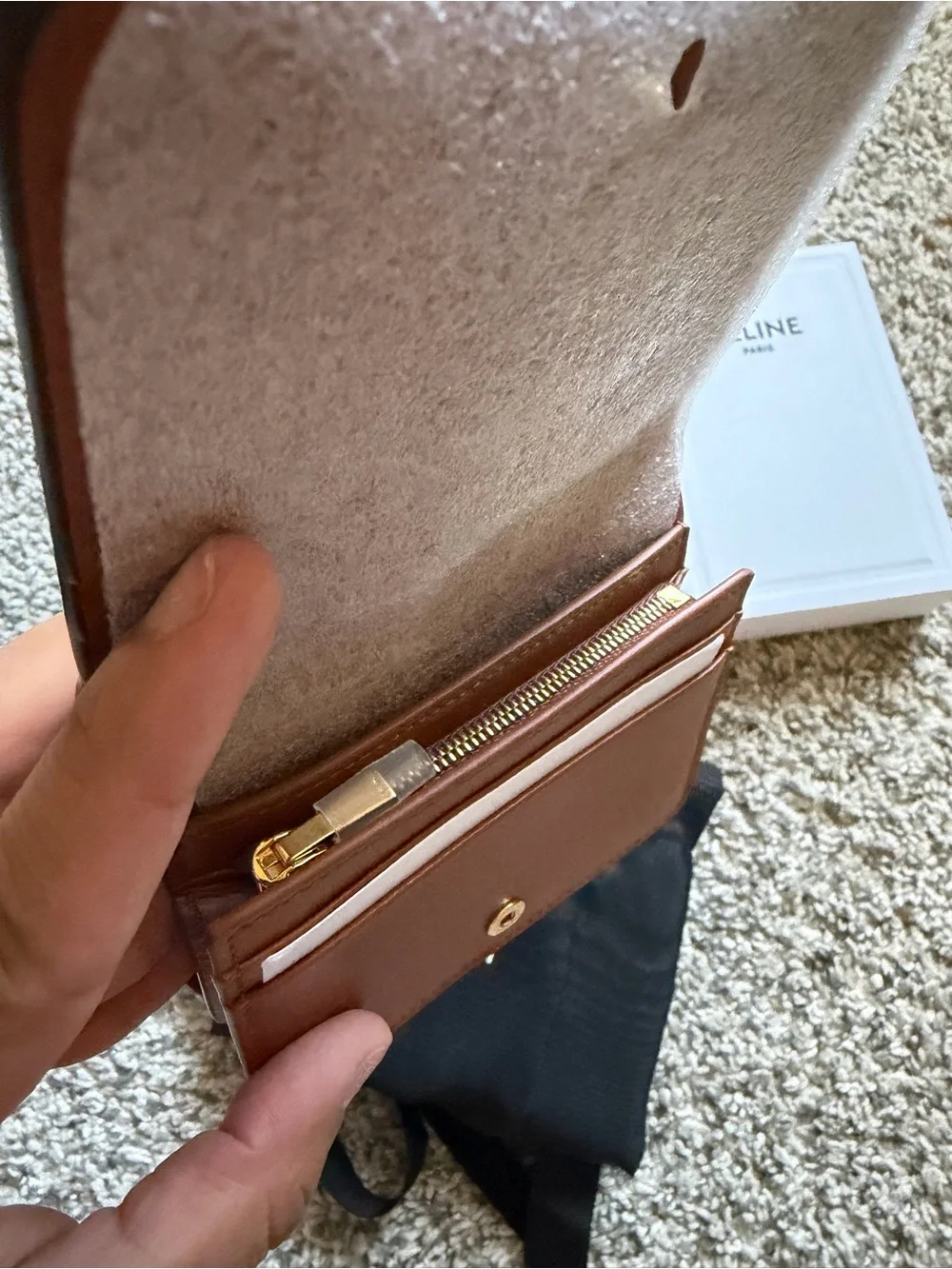 CELINE SMALL FLAP WALLET TRIOMPHE IN TRIOMPHE CANVAS